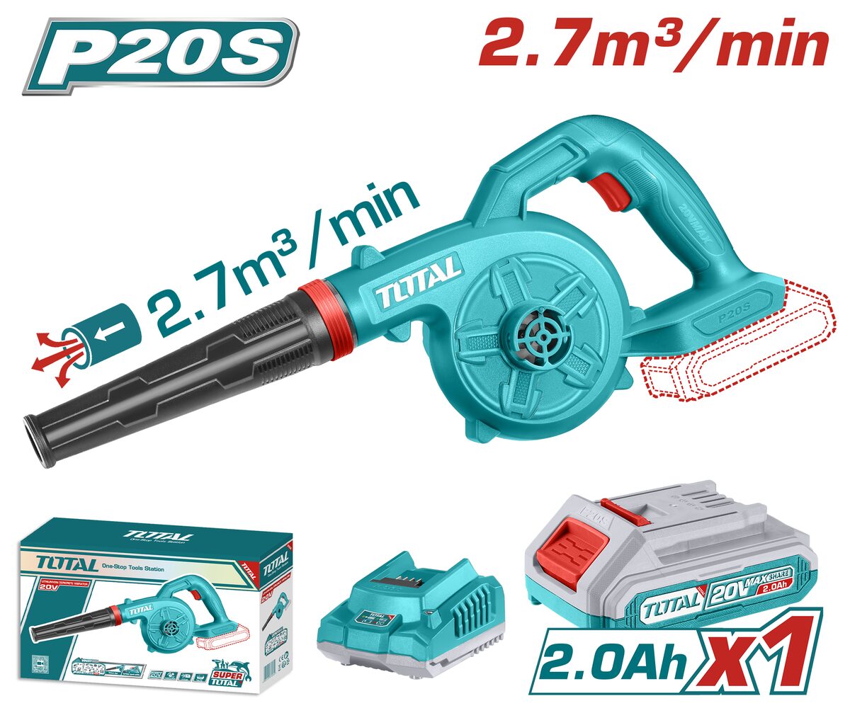 Souffleur sans fil P20S 2.7m3/min TOTAL