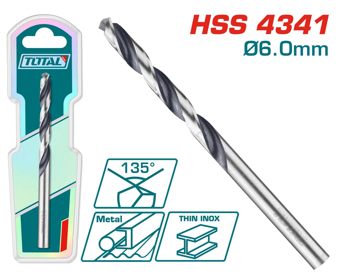 Foret 4341 HSS 6mm TOTAL