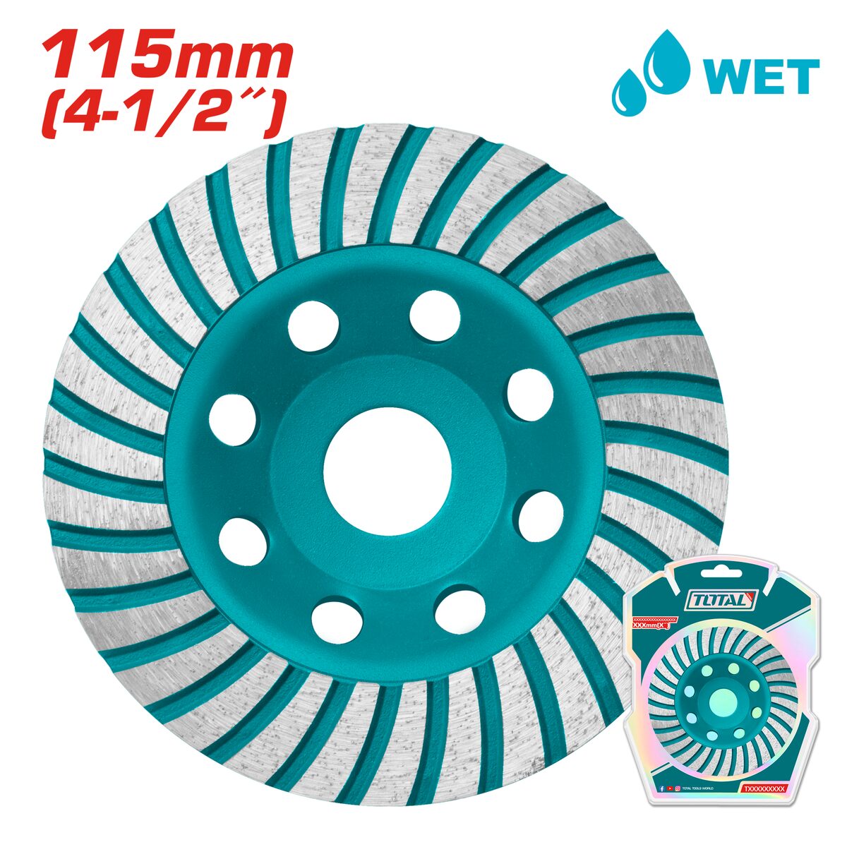 Plateau diamant 115mm simple couronne TOTAL
