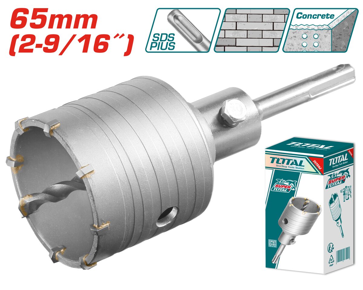 Couronne scie cloche 65mm set TOTAL