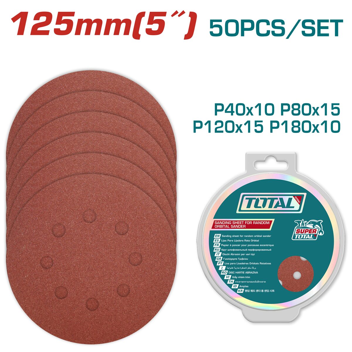 Feuille abrasive pour ponceuse orbitale aléatoire