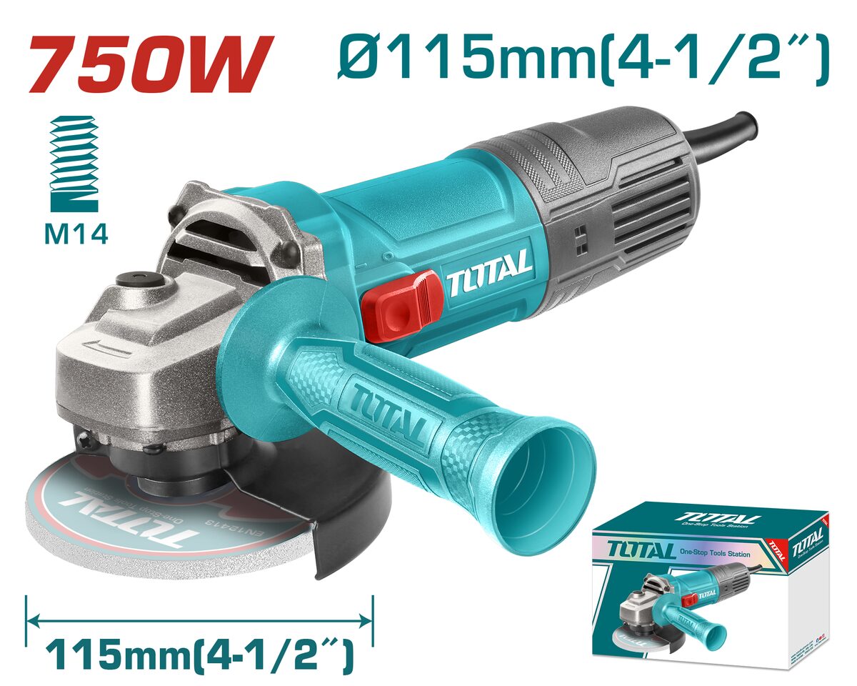 Meuleuse d'angle 750W 115mm TOTAL TG10711556