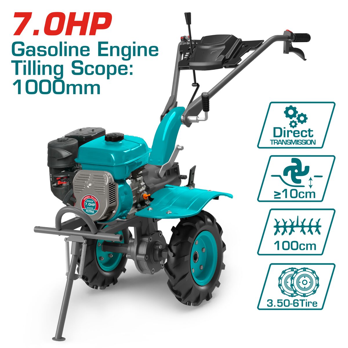 Motoculteur essence 7HP TOTAL