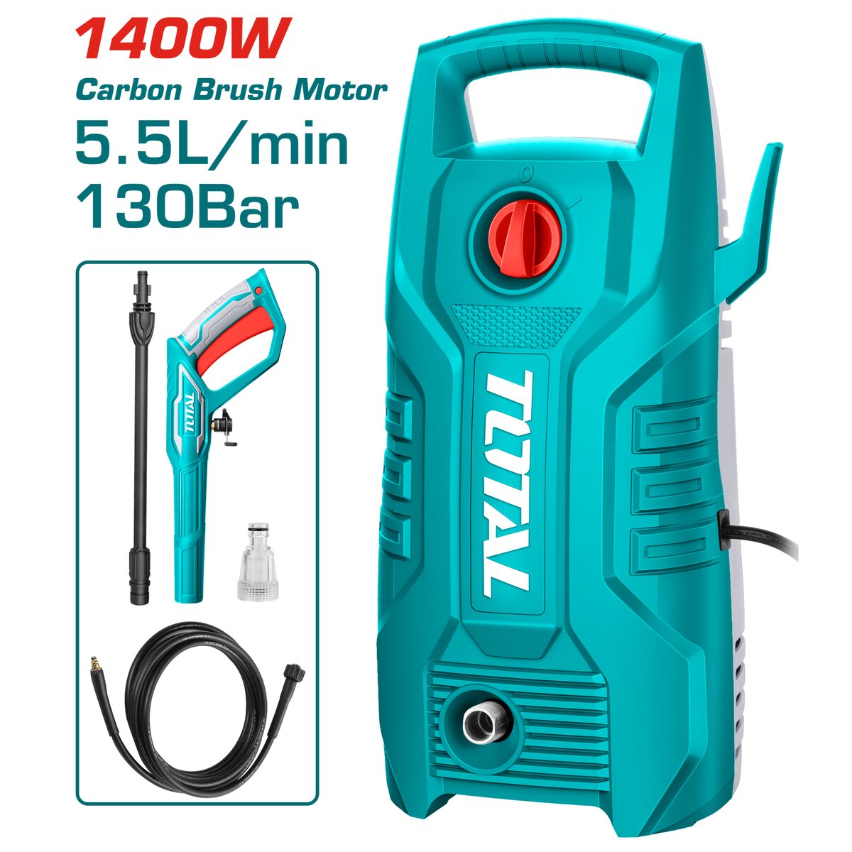 Nettoyeur haute pression 1400W TOTAL