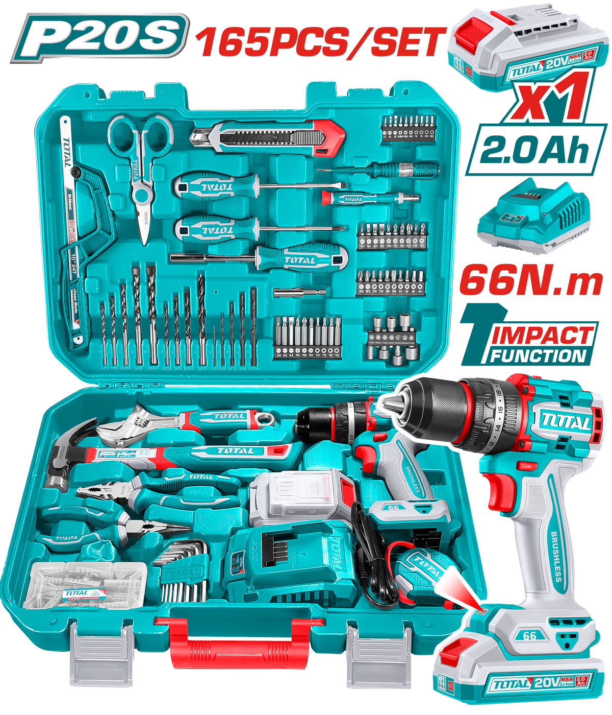 Ensemble d'outils de 165 pièces