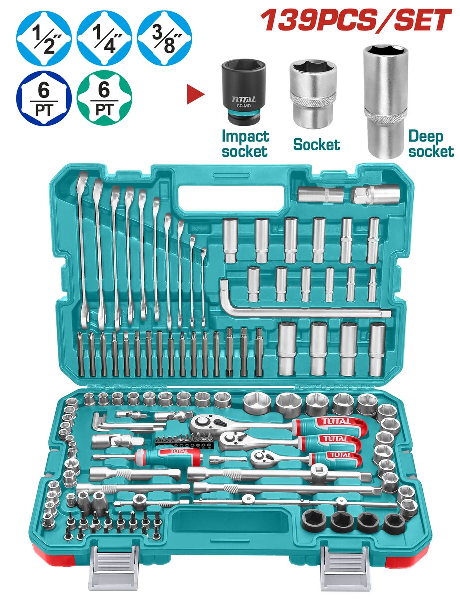 Coffret combinaison 139 outils TOTAL