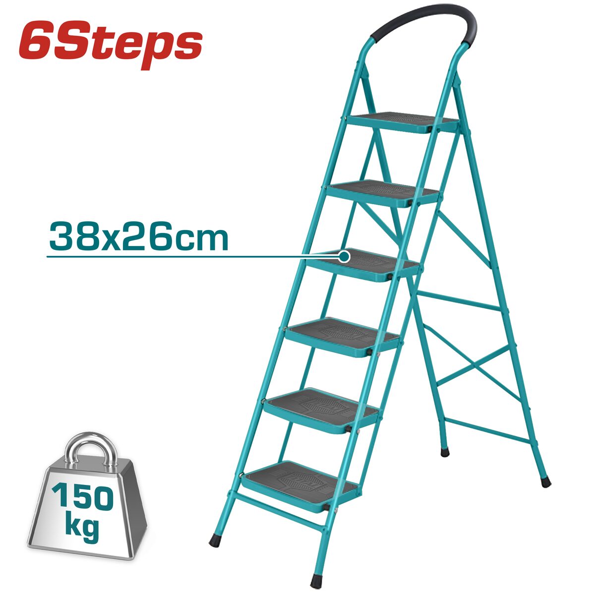 Escabeau acier TOTAL THLAD09061