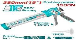 Pistolet à calfeutrer aluminium 380mm TOTAL