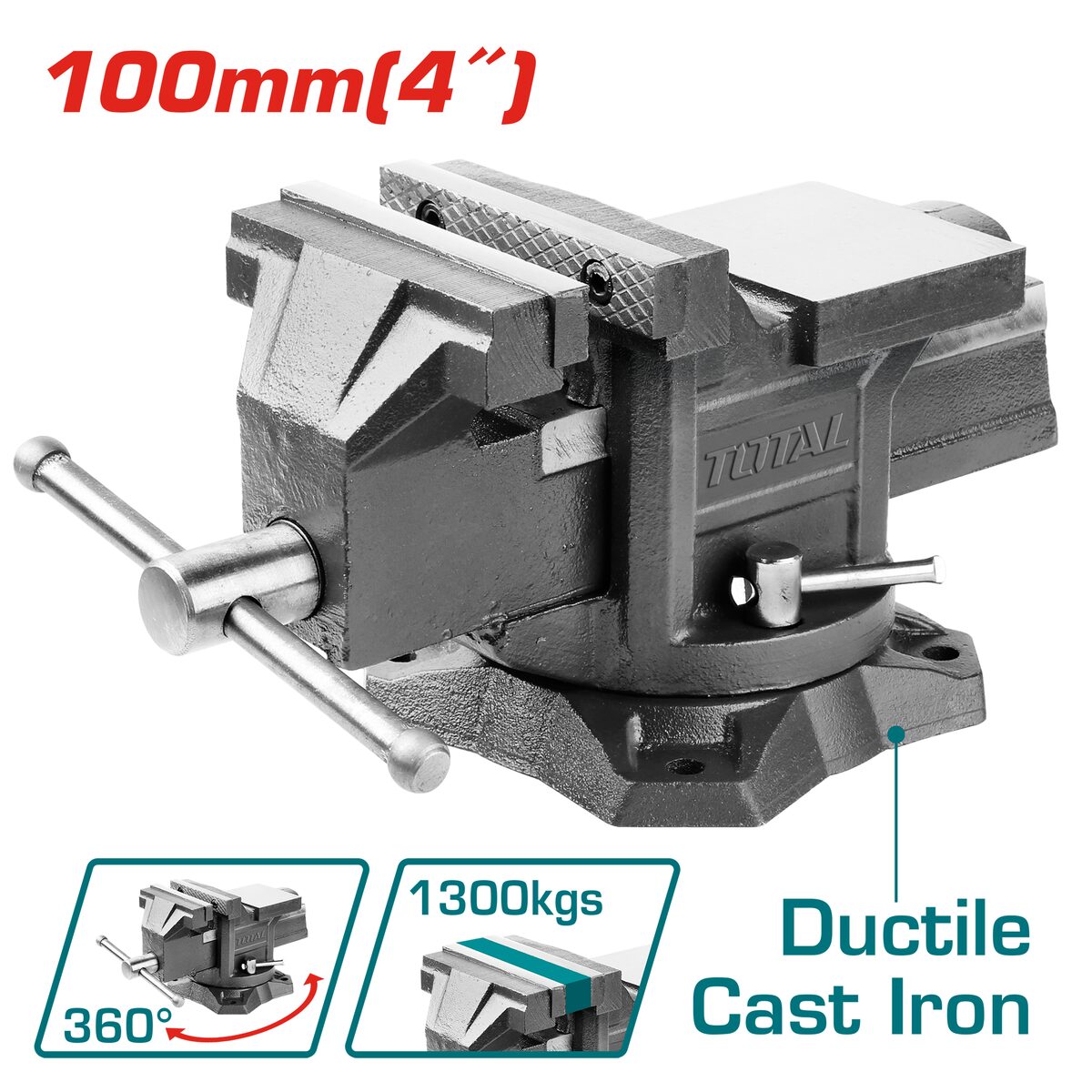 Étau d'établi 100mm TOTAL