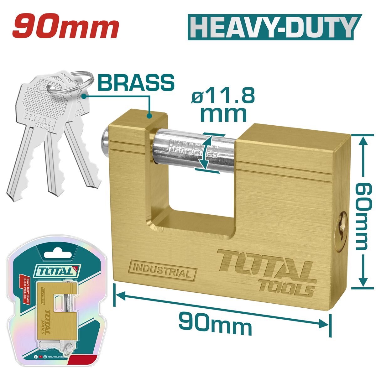 Cadenas laiton monobloc renforcé TOTAL TLK32903