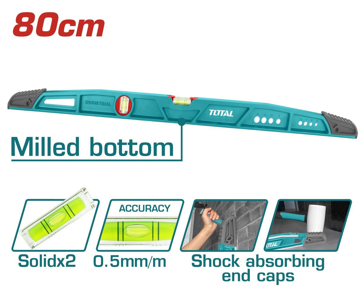 Niveau de maçon renforcé 80cm TOTAL