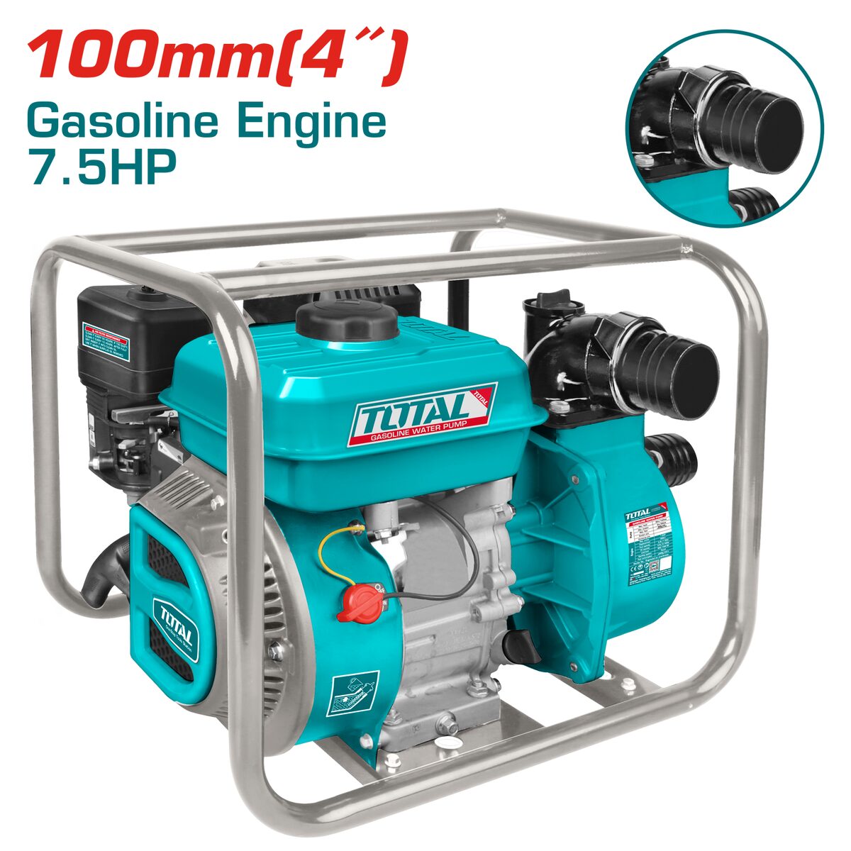 Motopompe essence 100mm 7HP TOTAL