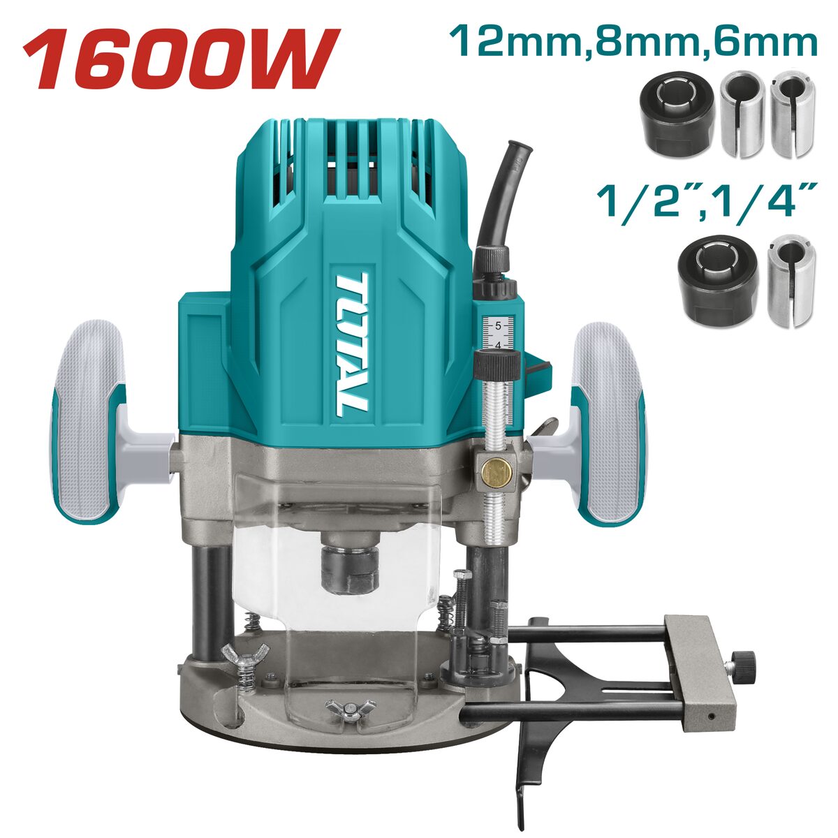 Défonceuse 1600W 12mm TOTAL TR111216