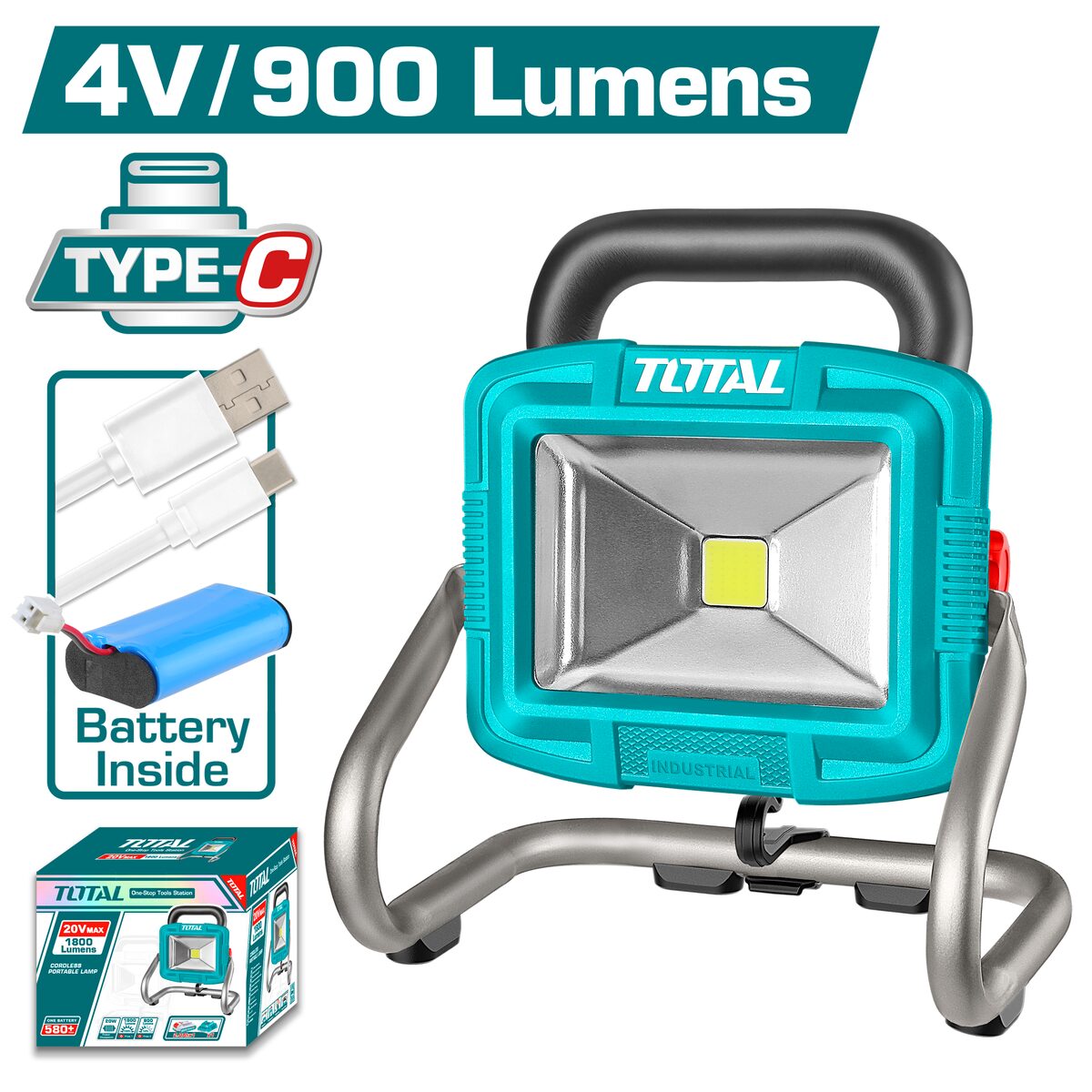 Lampe portable sans fil TOTAL TRLF4415