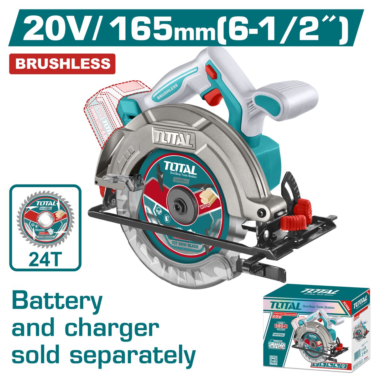 Scie circulaire sans fil P20S 165mm TOTAL