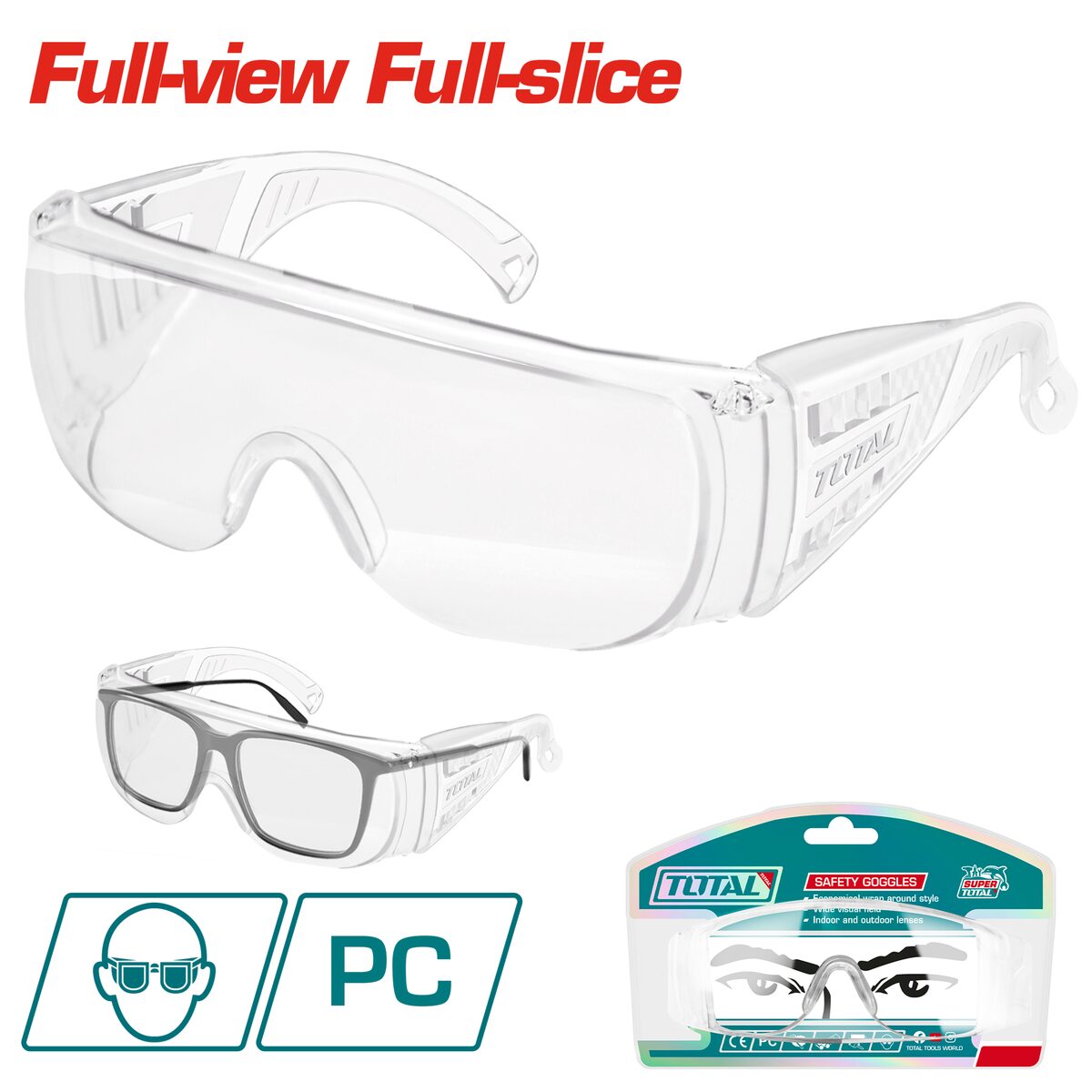 Lunettes de protection full face TOTAL