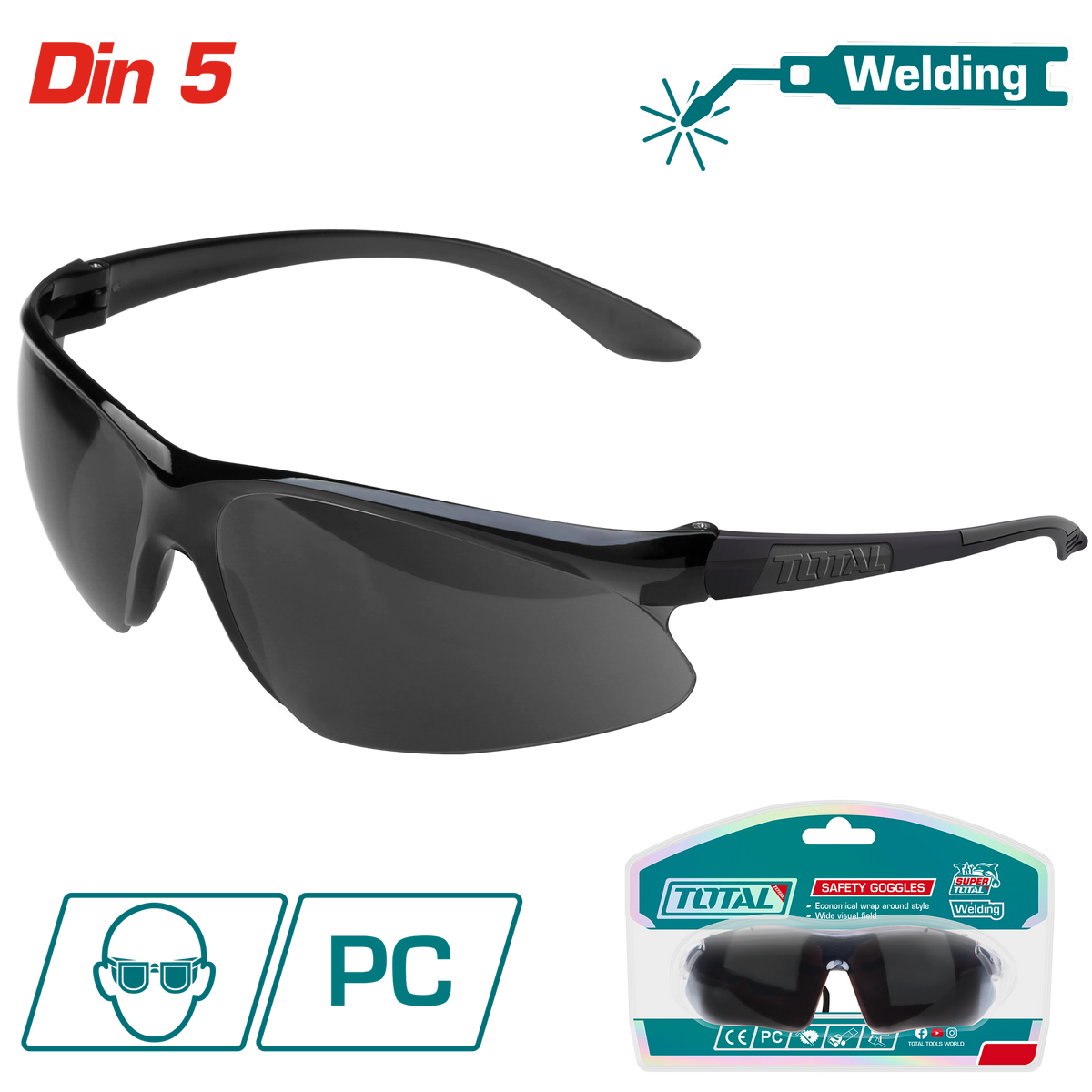 Lunettes de sécurité (uniquement pour le soudage)