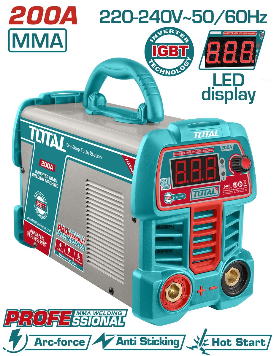Poste à souder inverseur MMA 200A TOTAL TW220069