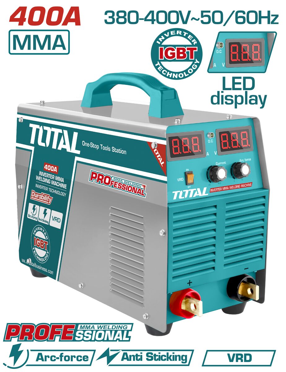 Poste à souder inverseur MMA 400A TOTAL TW24003