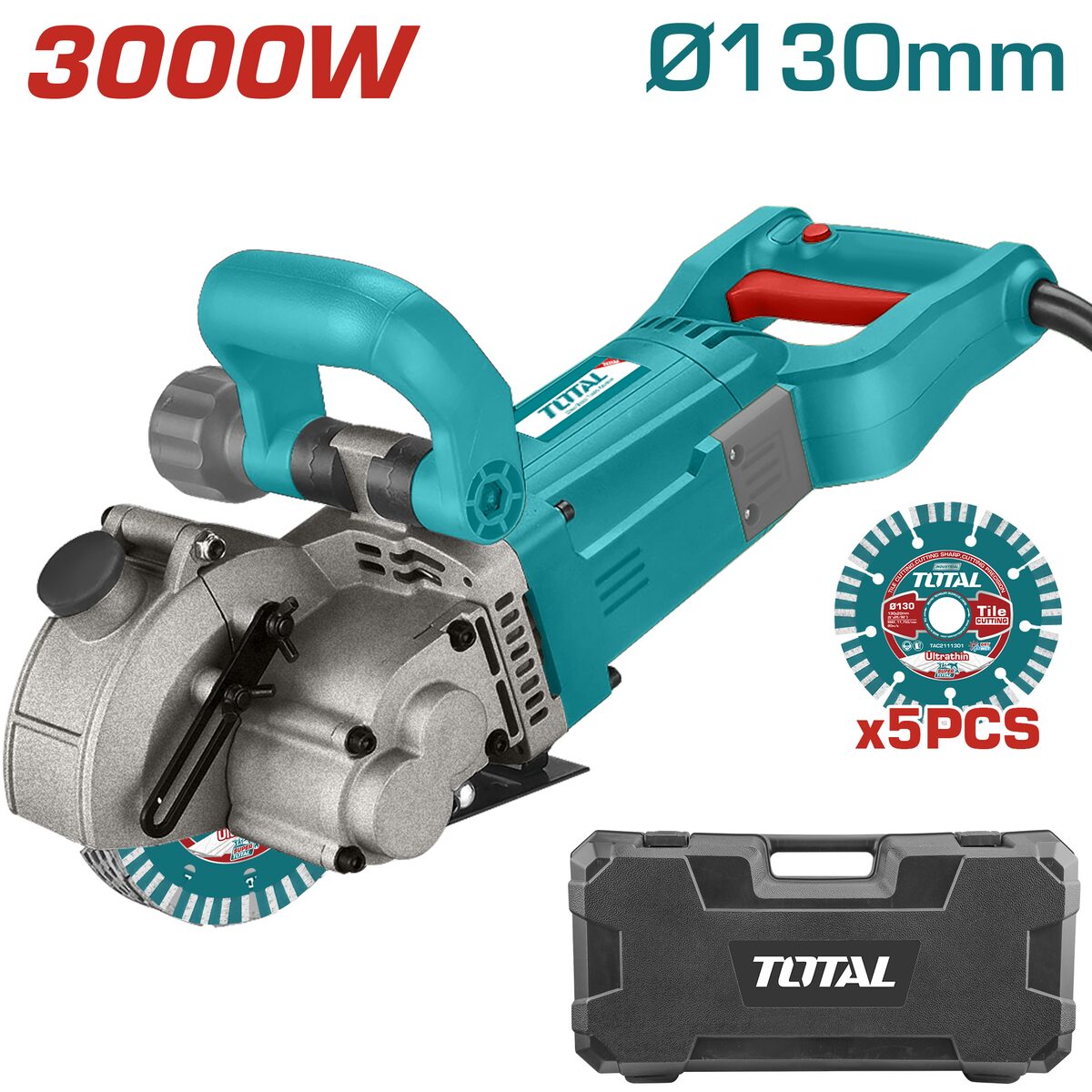 Rainureuse murale 3000W 130mm TOTAL