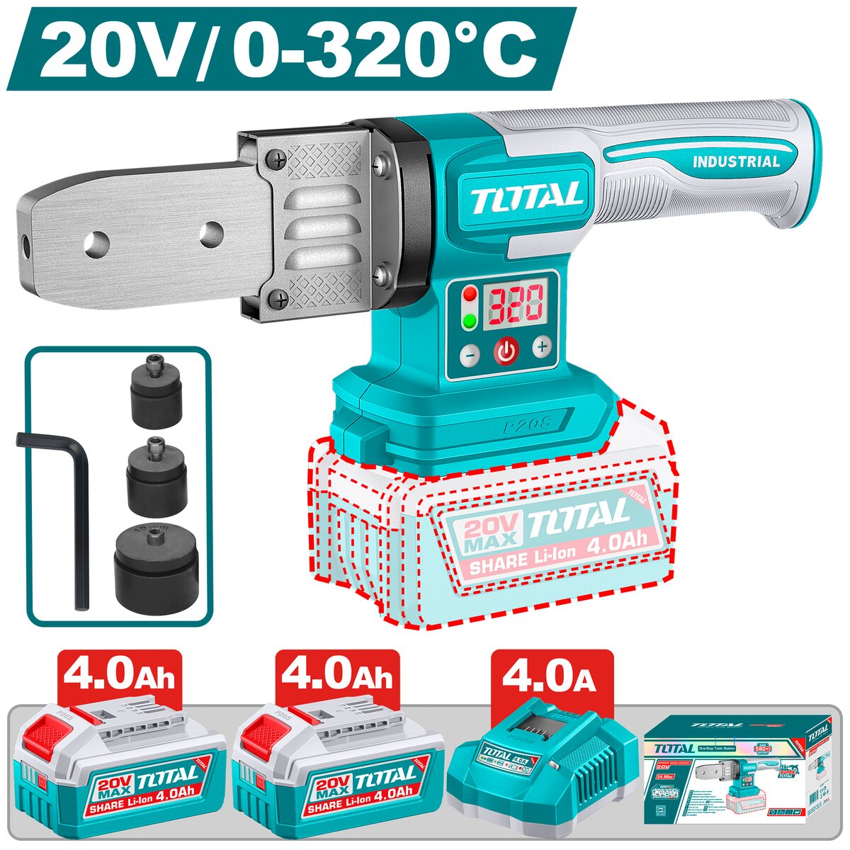 Soudeuse tuyaux plastique sans fil P20S TOTAL