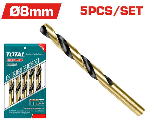Foret HSS 8mm 5pcs/set TOTAL