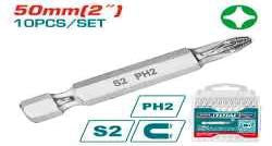 Set 10 embouts PH2 50mm TOTAL