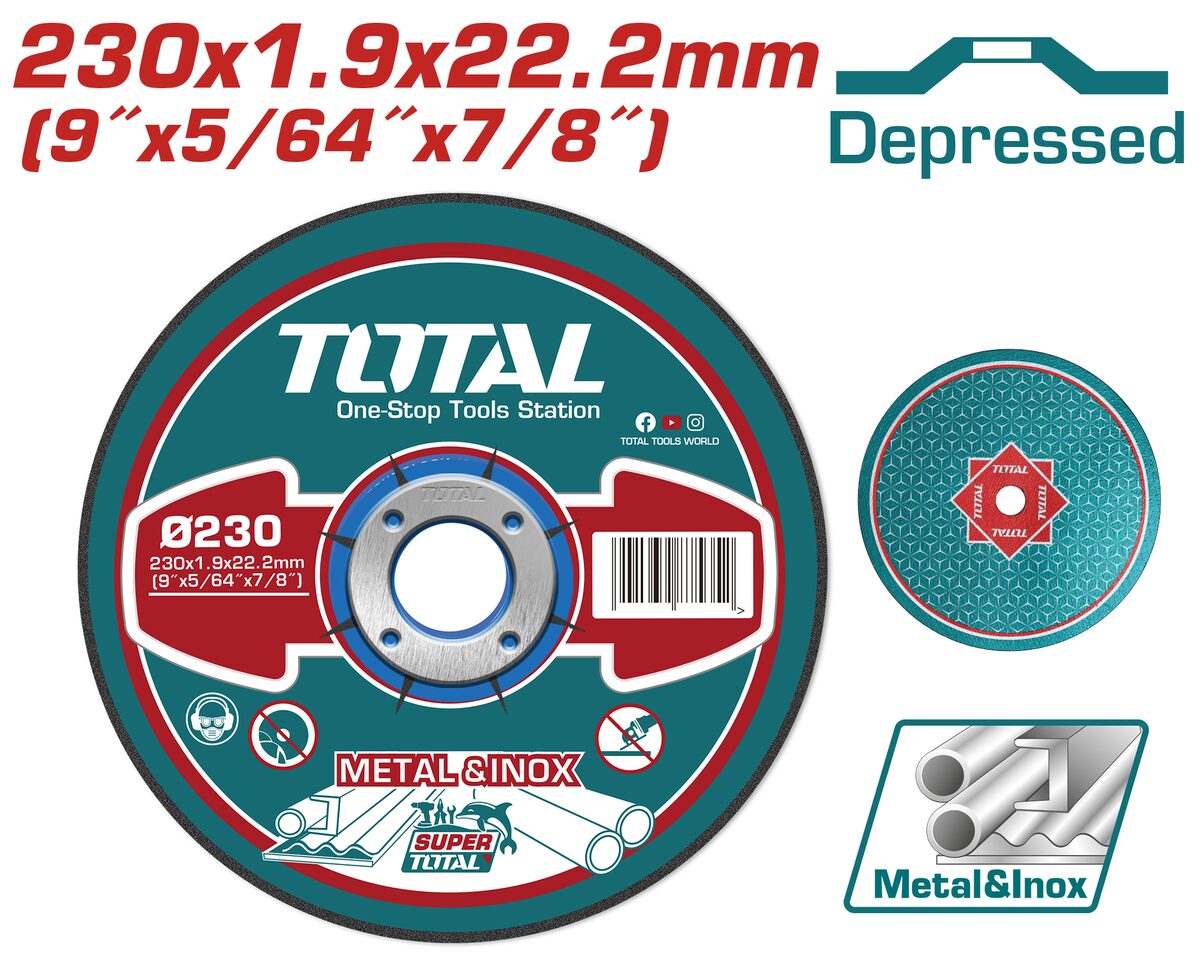 Disque à tronçonner métal TOTAL TAC2192302