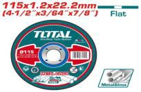 Disque coupe métal 115x1.2x22.2mm TOTAL