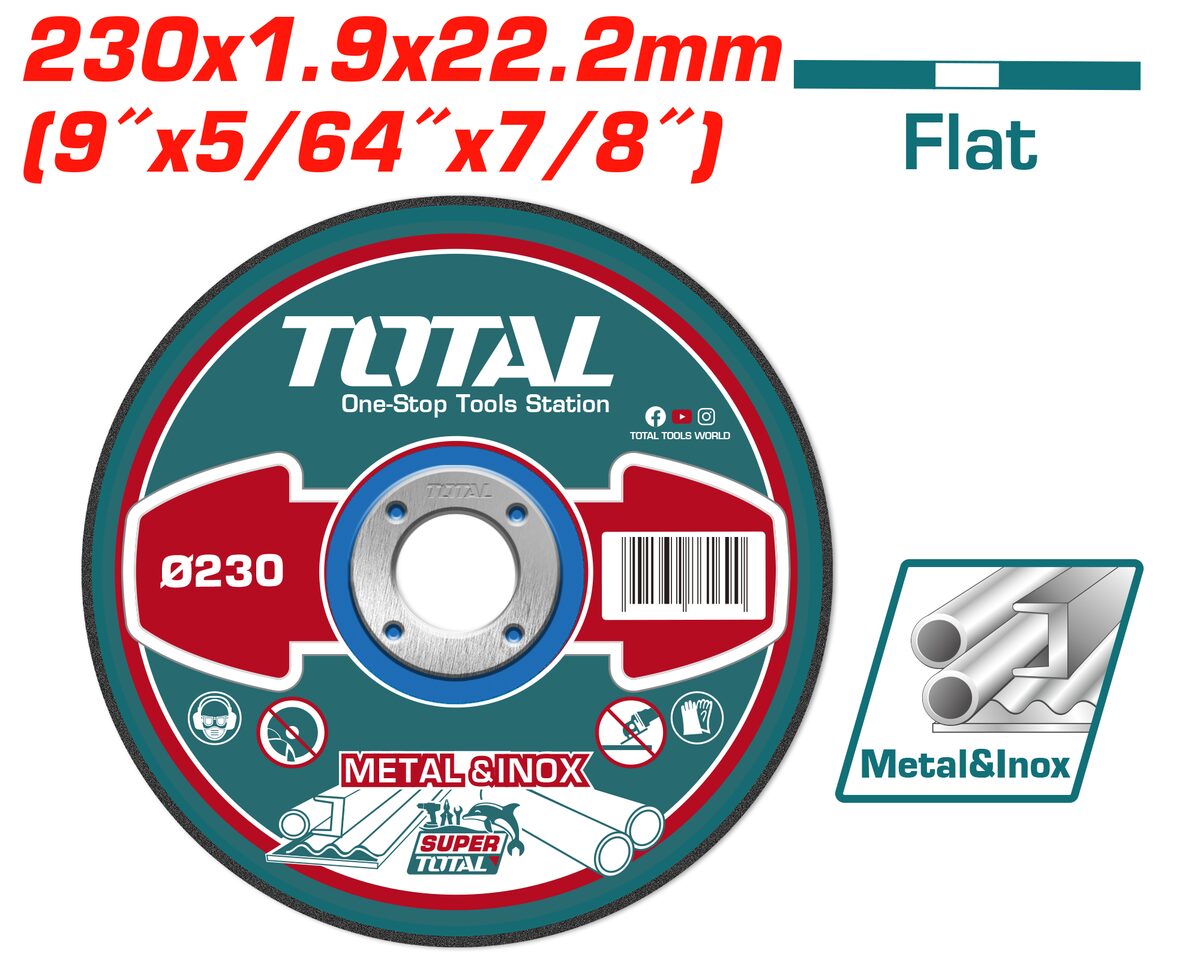 Disque à tronçonner métal TOTAL TAC2212303