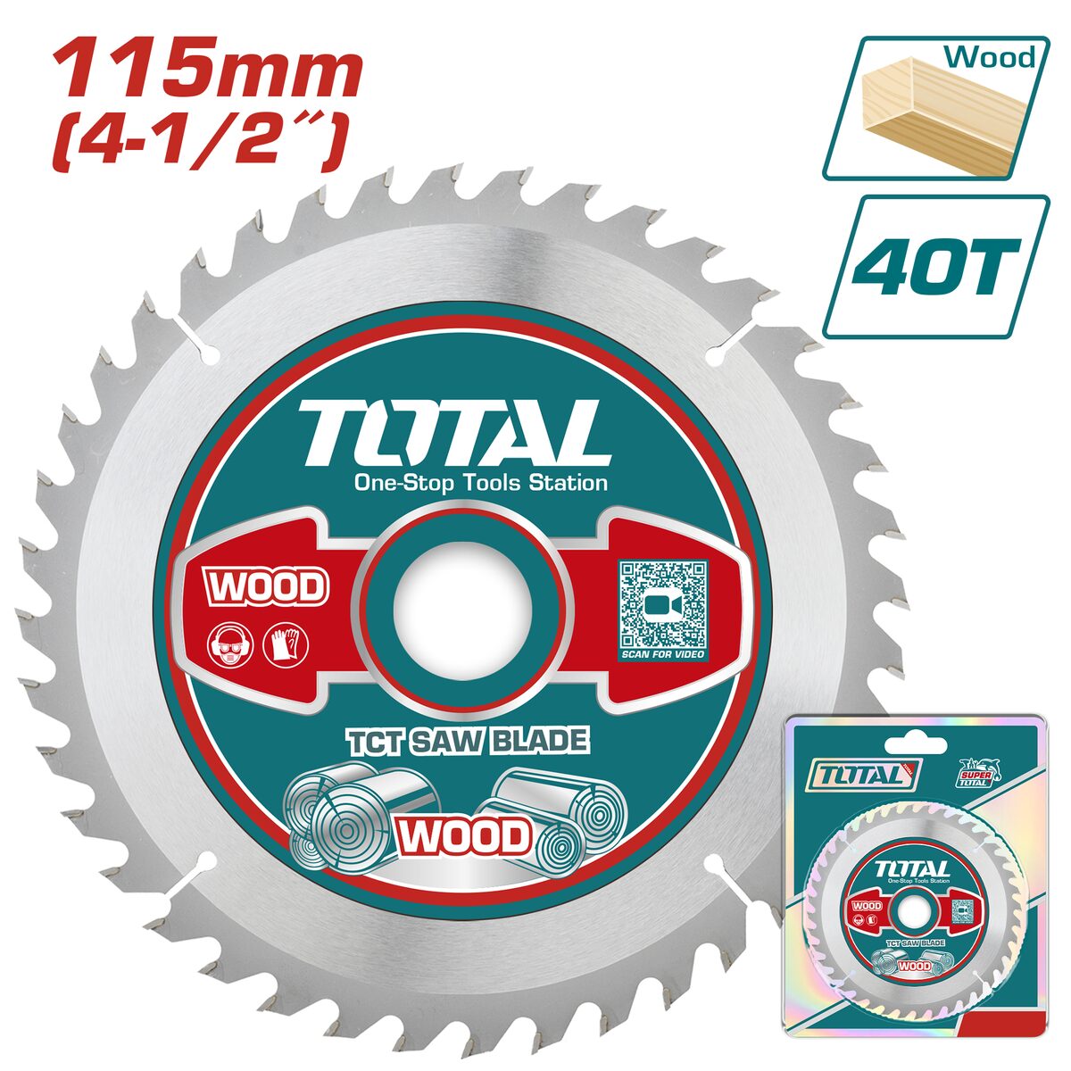 Lame TCT 115mm 40T TOTAL