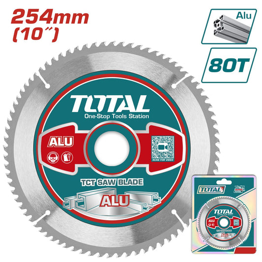 Lame TCT aluminium 254mm 80T TOTAL