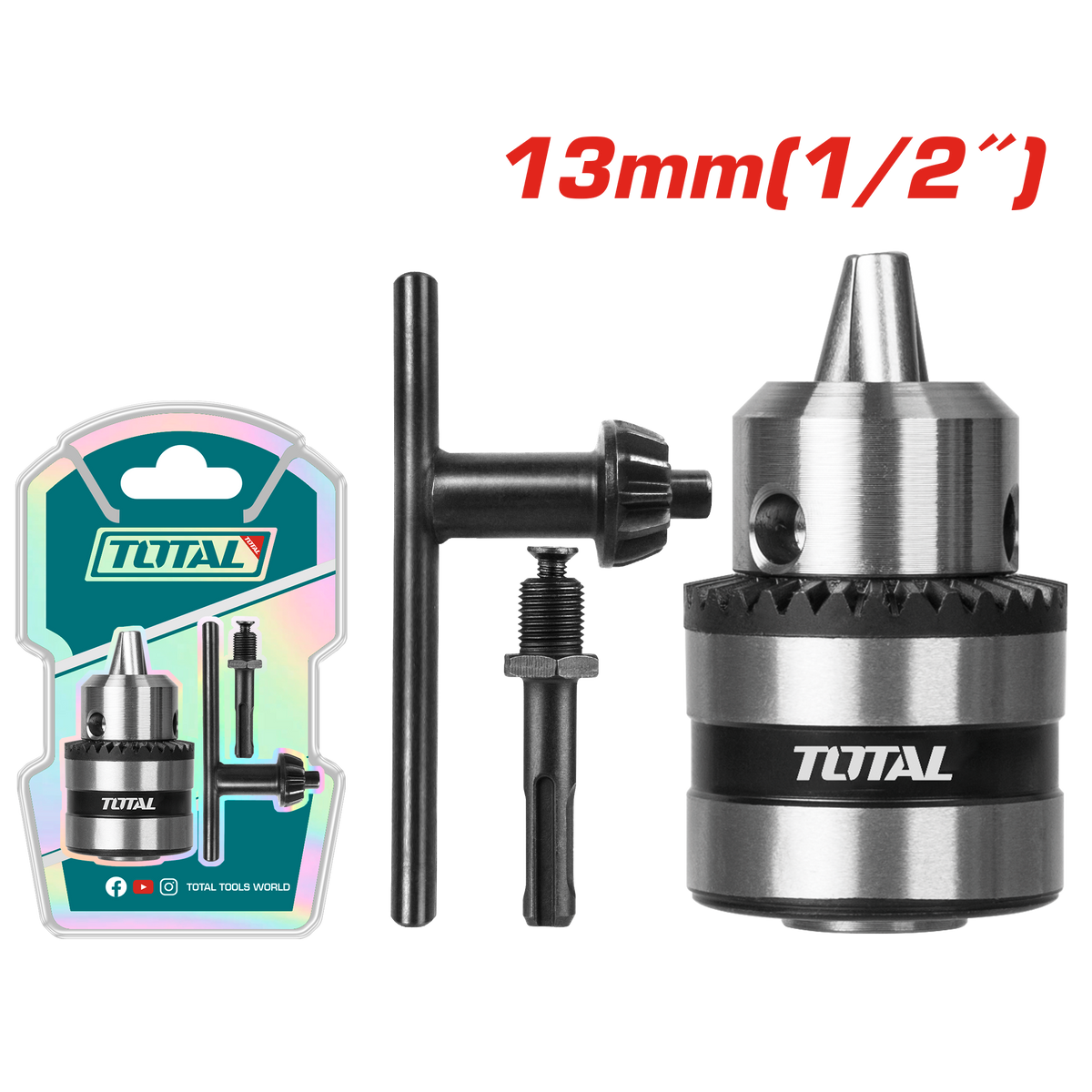 Mandrin de clé de 13 mm avec adaptateur