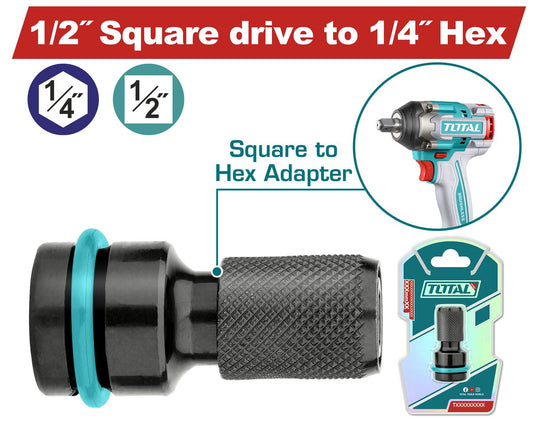 Adaptateur carré vers hexagonal TOTAL TAC60501