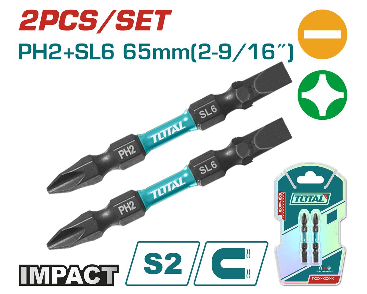 Set 2 embouts choc HL/SL 65mm TOTAL