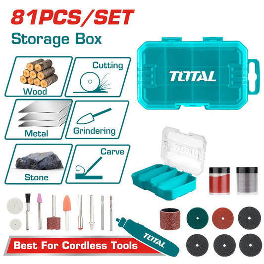 Set 81 accessoires mini drill TOTAL