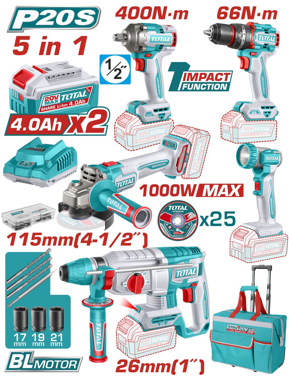 Kit combiné industriel sans fil 5 pièces