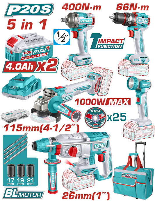 Kit combiné industriel sans fil 5 pièces