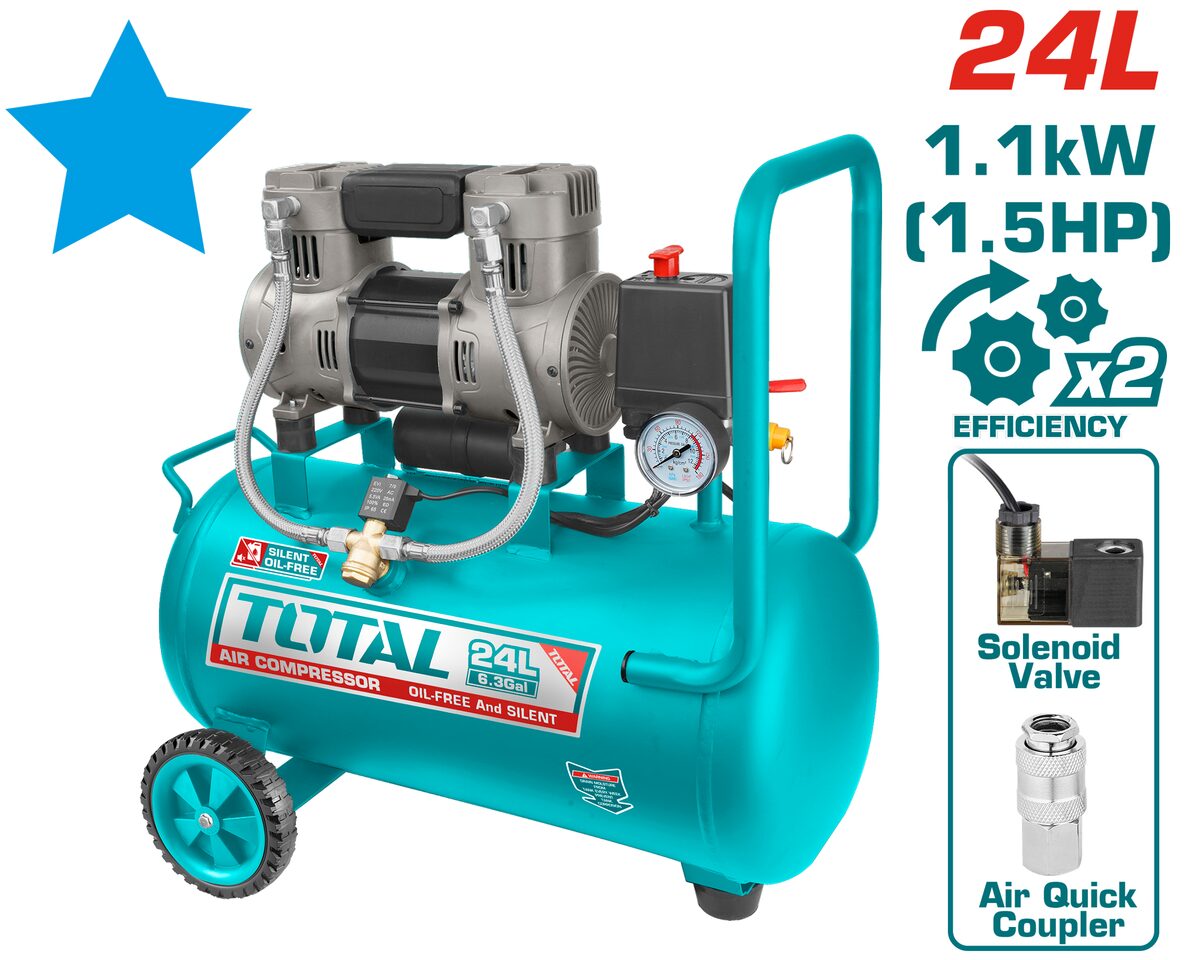 Compresseur air 24L 1.1kW TOTAL