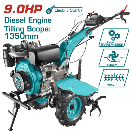 Motoculteur diesel 9HP TOTAL