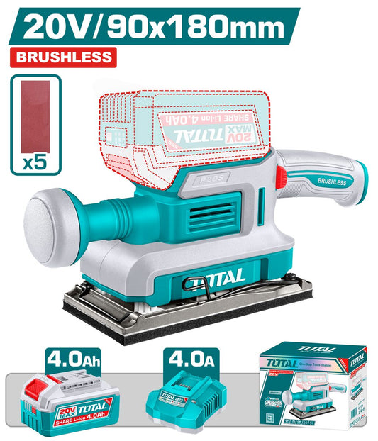 Ponceuse vibrante sans fil P20S TOTAL
