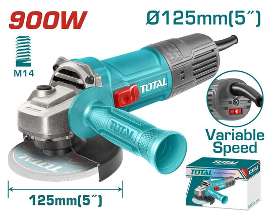 Meuleuse d'angle 900W 125mm vitesse variable TOTAL