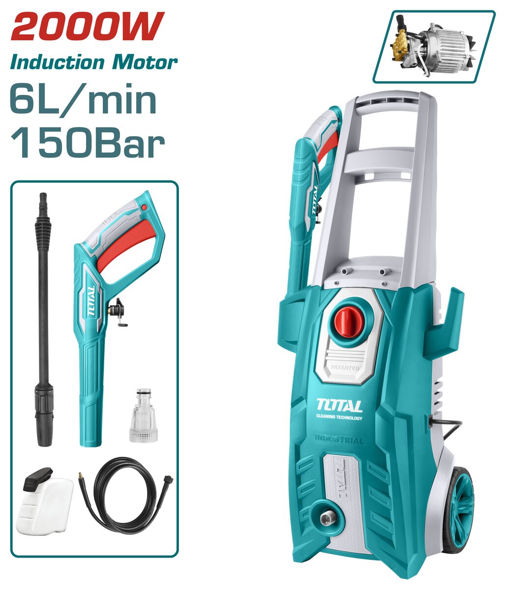 Nettoyeur haute pression 2000W inox TOTAL