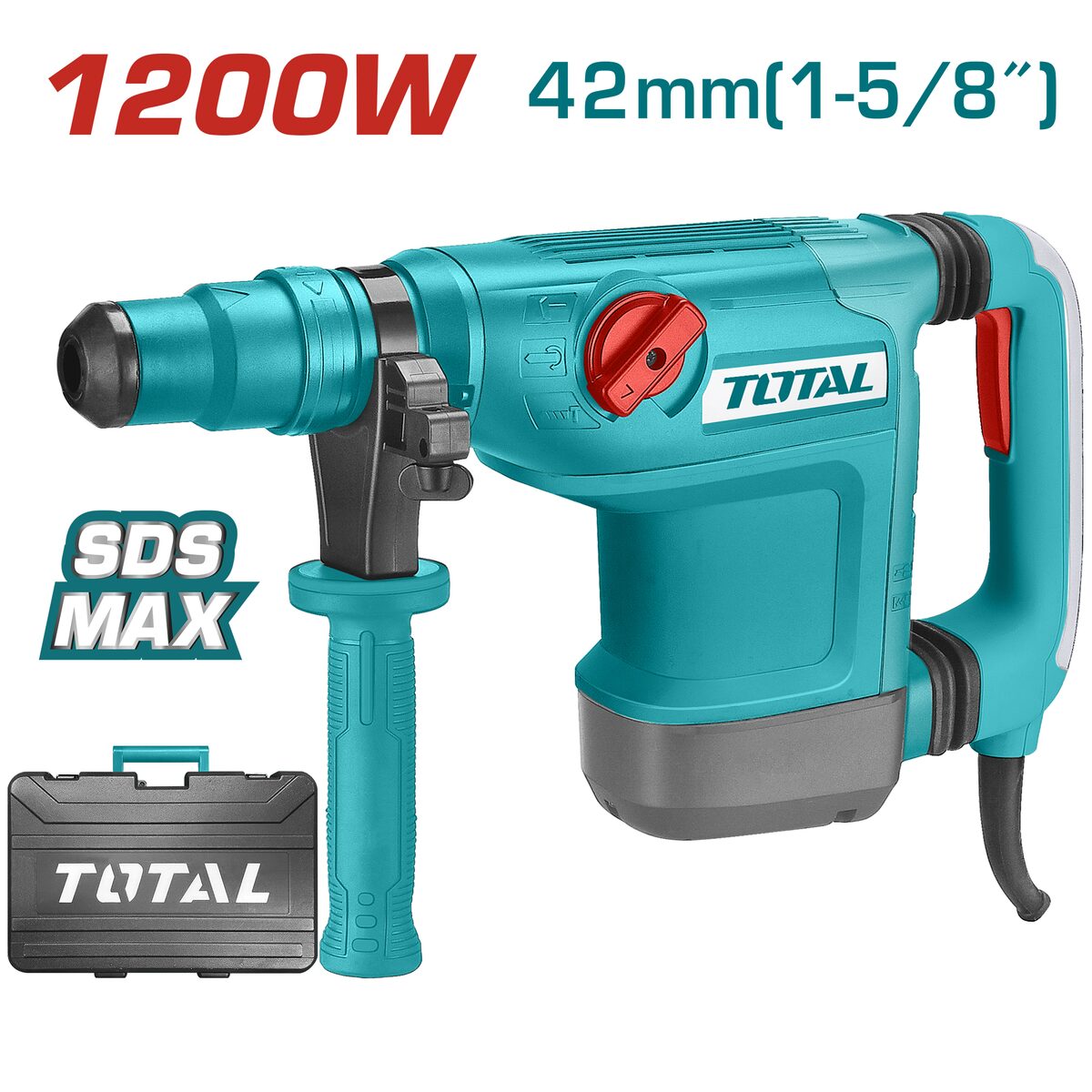 Marteau perforateur SDS Max 1200W 42mm TOTAL