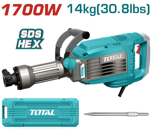 Marteau piqueur SDS Hex 1700W TOTAL