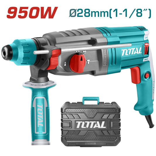 Marteau perforateur SDS Plus 950W 28mm TOTAL