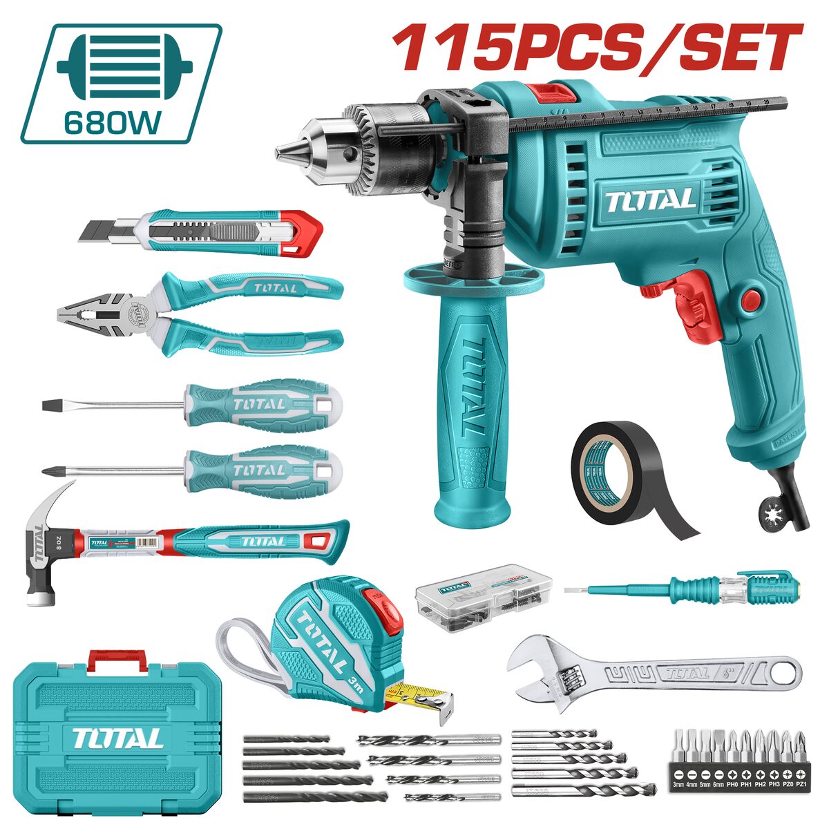 Coffret 115 outils TOTAL