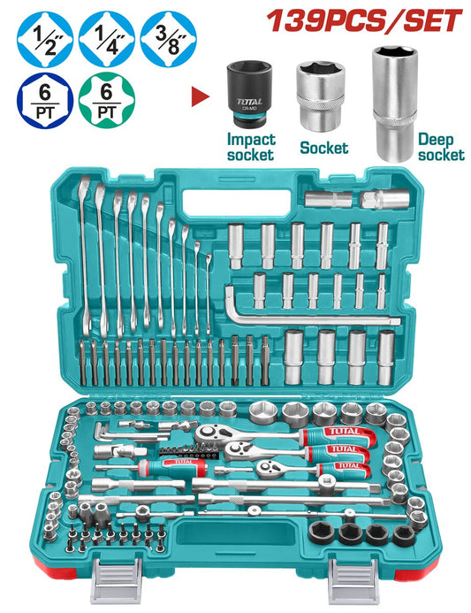 Coffret combinaison 139 outils TOTAL