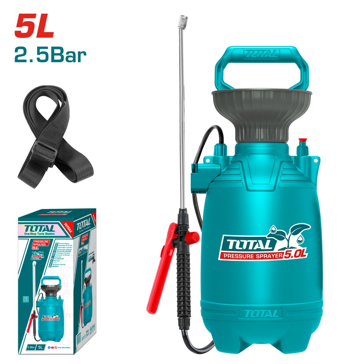 Pulvérisateur à pression 5L TOTAL