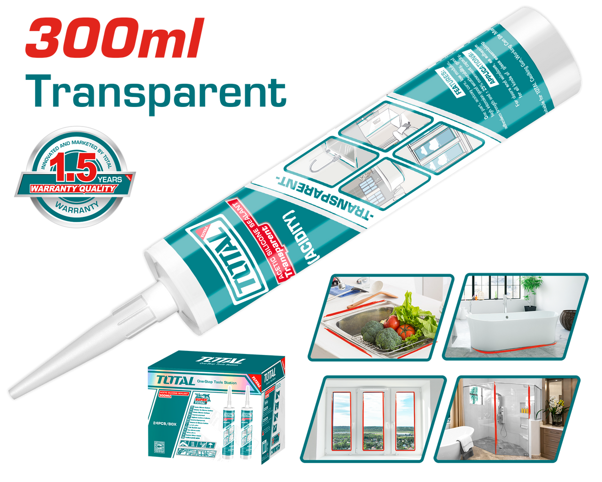 Mastic Silicone Acétique (Transparent)